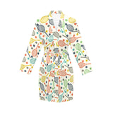 Tennis Pattern Print Design 03 Women's Long Sleeve Belted Night Robe