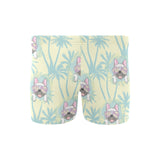 French bulldog hawaii blackground Men's Swimming Trunks