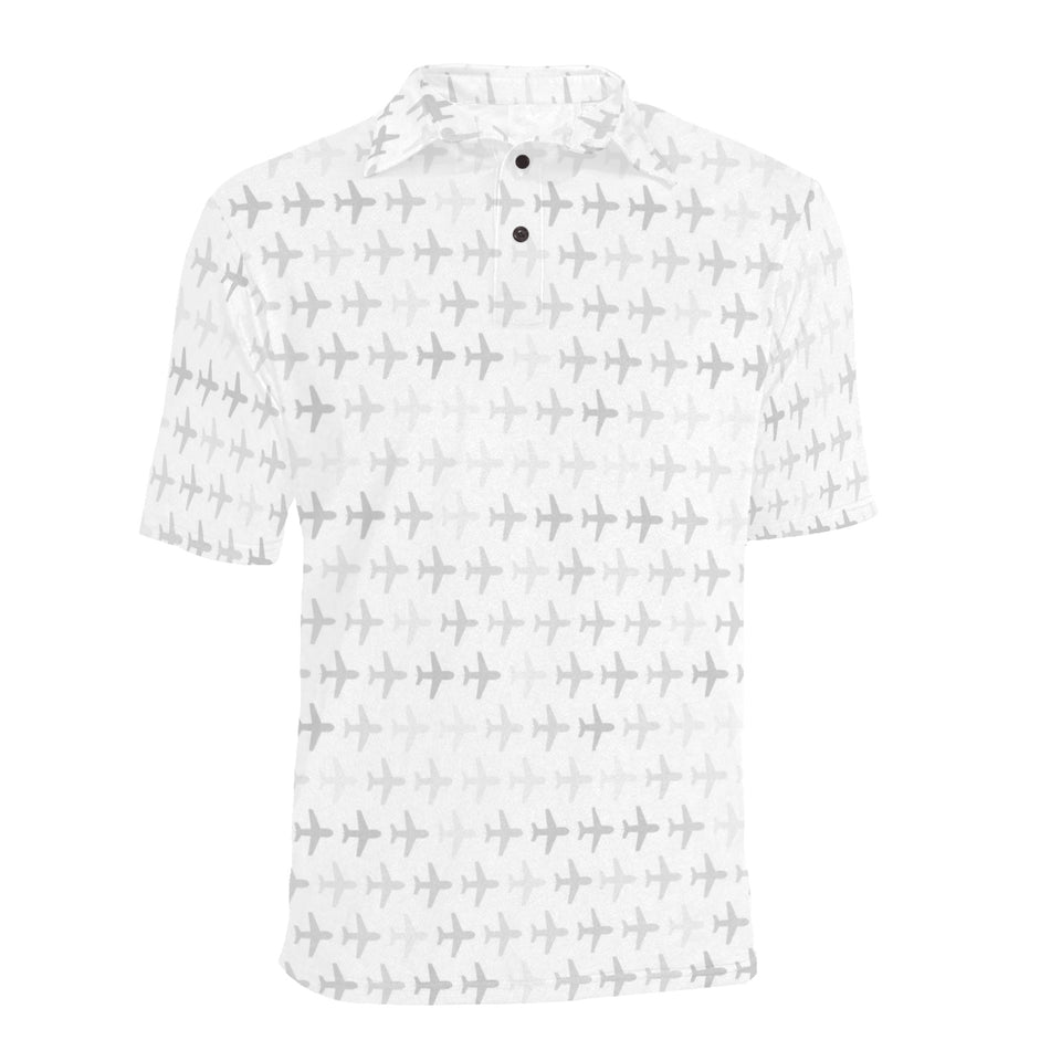 Airplane print pattern Men's All Over Print Polo Shirt