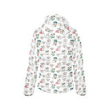 English Bulldog Pattern Print Design 03 Women's Padded Hooded Jacket