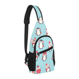 Cute penguin christmas design pattern All Over Print Chest Bag