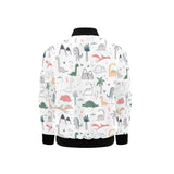 Cute cartoon dinosaurs tree pattern Kids' Boys' Girls' Bomber Jacket