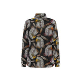 Eagle Pattern Print Design 05 Women's Long Sleeve Polo Shirt