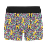 Cute yellow monkey leaves pattern Men's All Over Print Boxer Briefs Men's Underwear