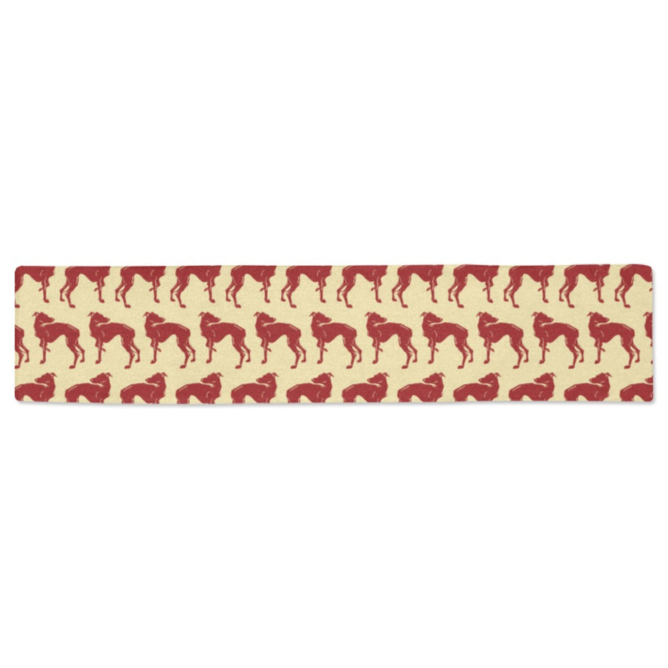 Greyhound Pattern Print Design 04 Table Runner