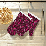 Lips Pattern Print Design 03 Heat Resistant Oven Mitts