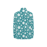 Vintage star pattern Women's Long Sleeve Polo Shirt