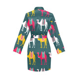 Camel pattern Women's Long Sleeve Belted Night Robe