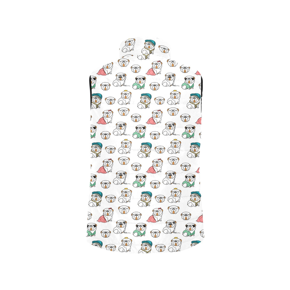 English Bulldog Pattern Print Design 03 Men's Padded Vest