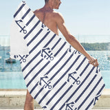 Anchor rope nautical pattern Beach Towel