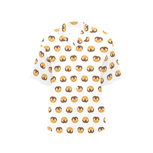 Pretzels Pattern Print Design 02 Women's All Over Print Hawaiian Shirt