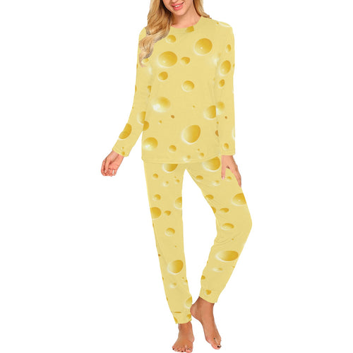 Cheese texture Women's All Over Print Pajama Set