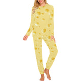 Cheese texture Women's All Over Print Pajama Set