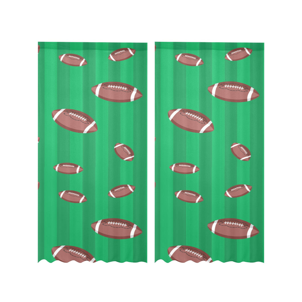 American football ball field background Gauze Curtain