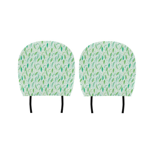 Green Peas Pattern Print Design 01 Car Headrest Cover