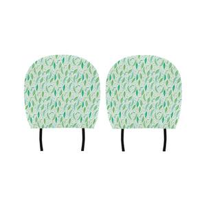 Green Peas Pattern Print Design 01 Car Headrest Cover