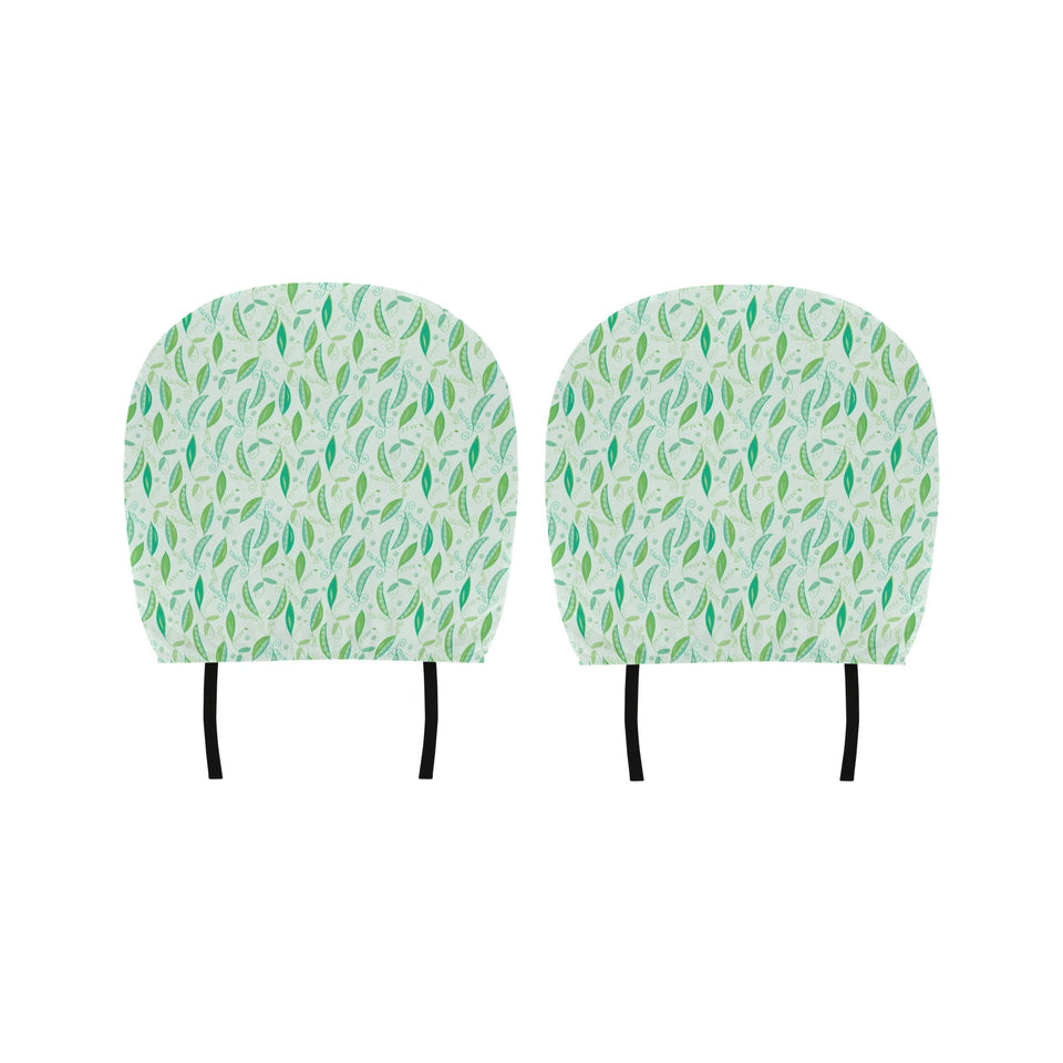 Green Peas Pattern Print Design 01 Car Headrest Cover