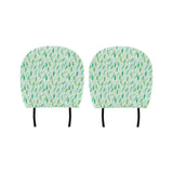 Green Peas Pattern Print Design 01 Car Headrest Cover