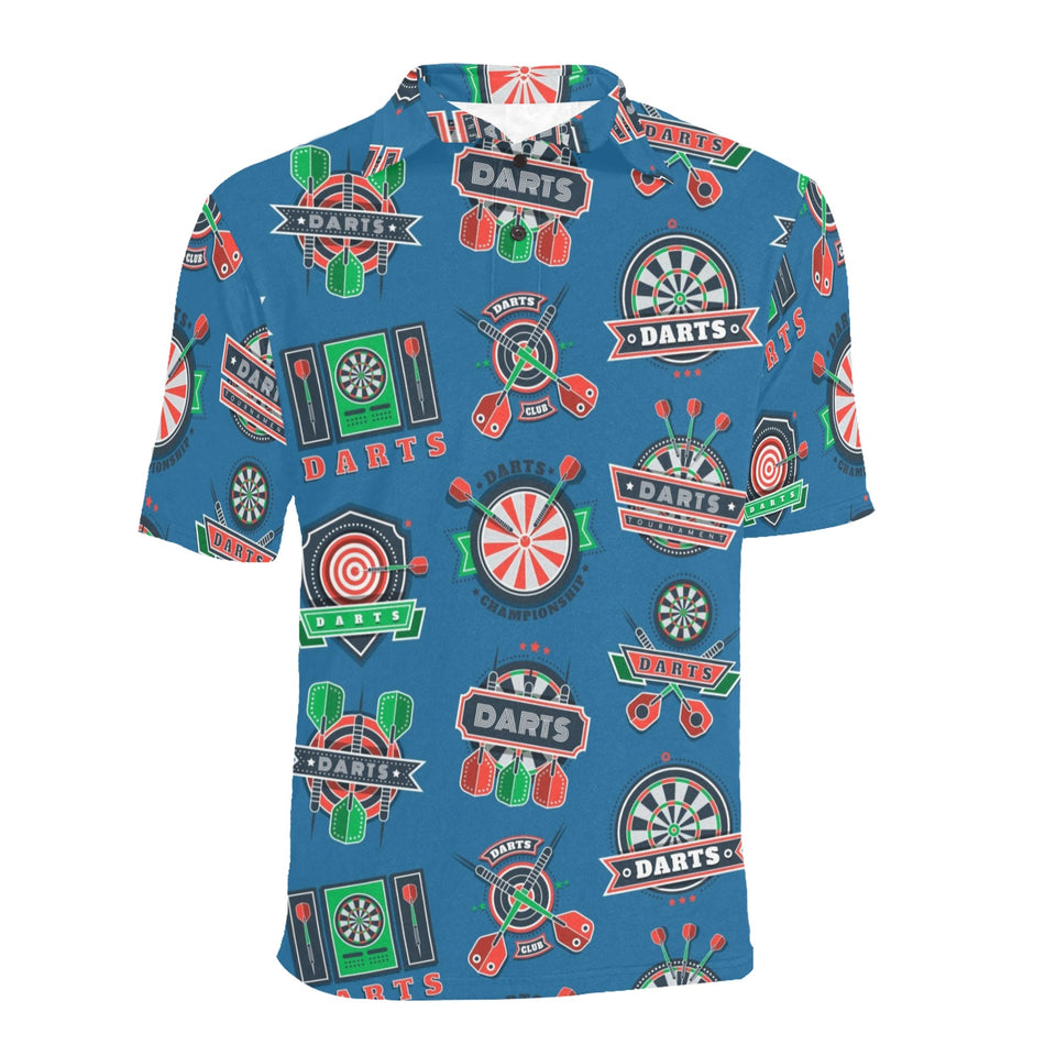 Darts Pattern Print Design 02 Men's All Over Print Polo Shirt