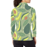 Avocado pattern Women's Long Sleeve Polo Shirt