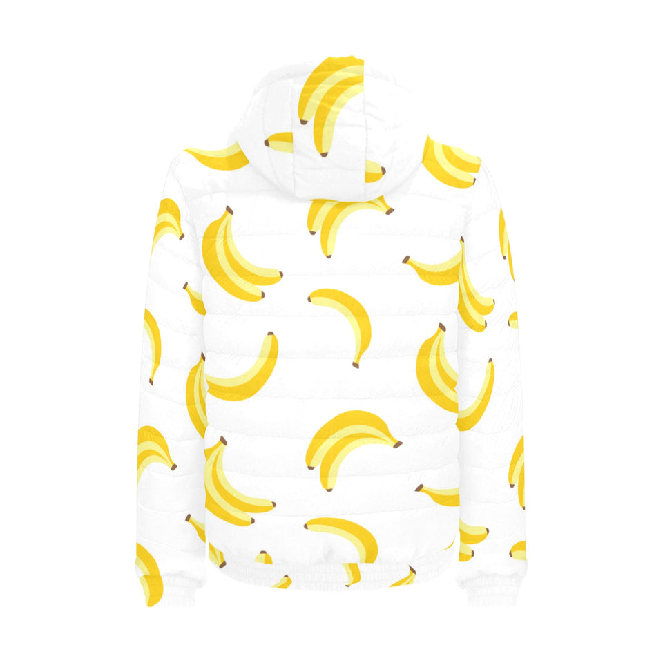 Banana pattern Men's Padded Hooded Jacket