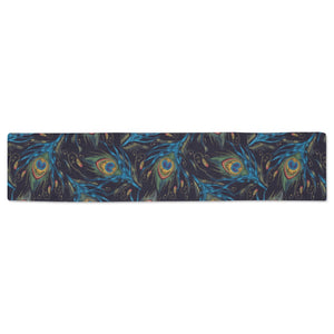 Beautiful peacock feather pattern Table Runner