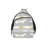 Cute dachshund dog pattern All Over Print Chest Bag
