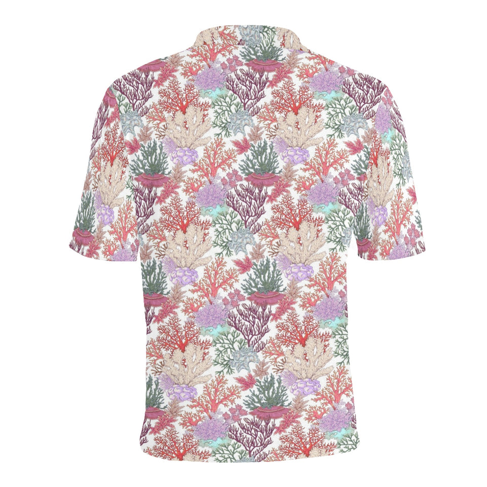 Coral Reef Pattern Print Design 03 Men's All Over Print Polo Shirt
