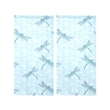 Dragonfly pattern blue background Gauze Curtain