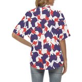 Kangaroo Australian pattern Women's All Over Print Hawaiian Shirt