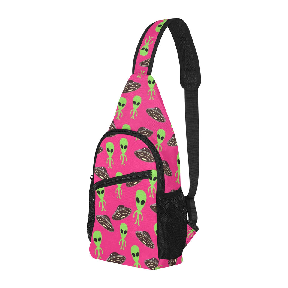Alien Pattern Print Design 03 All Over Print Chest Bag