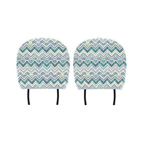 zigzag chevron paint design pattern Car Headrest Cover