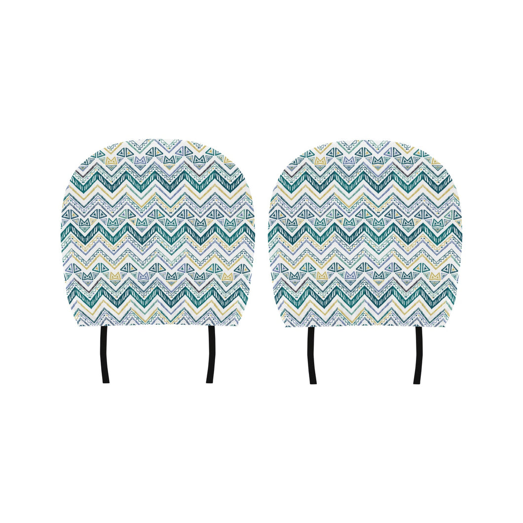 zigzag chevron paint design pattern Car Headrest Cover