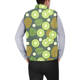 Whole sliced kiwi leave and flower Men's Padded Vest