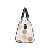 Gold Texture mushroom pattern Travel Bag