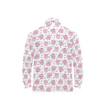 Pig Pattern Print Design 03 Men's Long Sleeve Polo Shirt