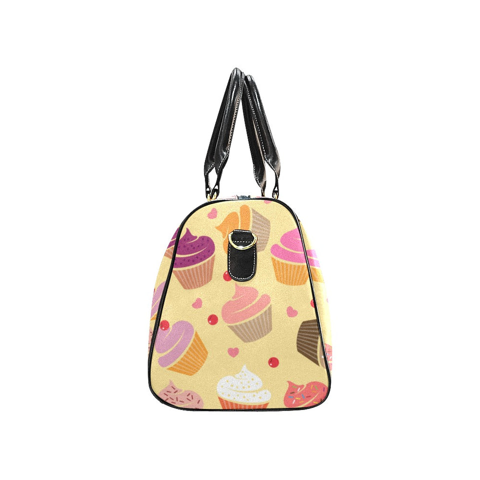 cake cupcake heart cherry pattern Travel Bag