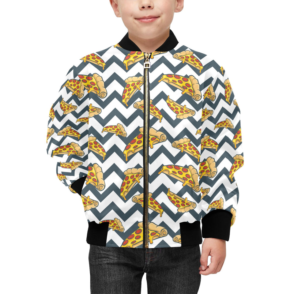 Pizza design pattern Kids' Boys' Girls' Bomber Jacket