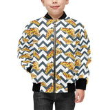 Pizza design pattern Kids' Boys' Girls' Bomber Jacket