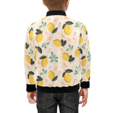 lemon flower leave pattern Kids' Boys' Girls' Bomber Jacket