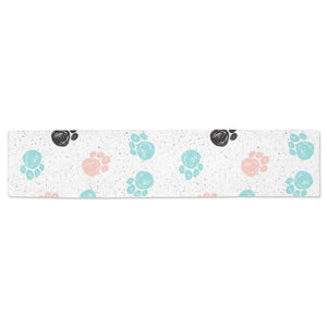 Dog Paws Pattern Print Design 04 Table Runner