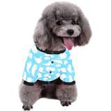 Cute white sea lion seals pattern All Over Print Pet Dog Round Neck Fuzzy Shirt