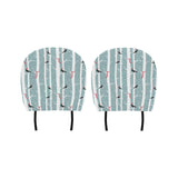 Crows christmas hat scarf Car Headrest Cover