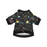 space pattern All Over Print Pet Dog Round Neck Fuzzy Shirt