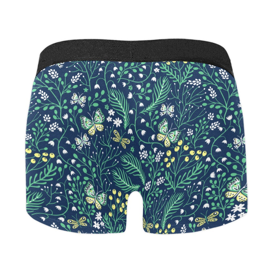 butterfly leaves pattern Men's All Over Print Boxer Briefs Men's Underwear
