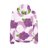 Cute Grape pattern Men's Padded Hooded Jacket