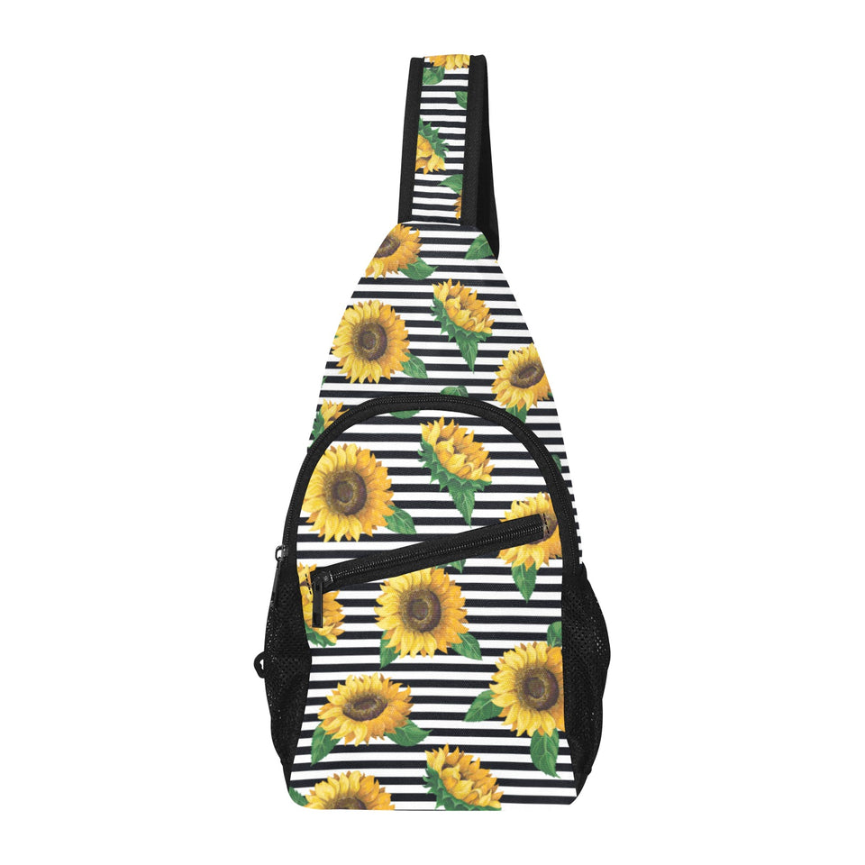 sunflowers ribbon background All Over Print Chest Bag