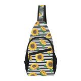 sunflowers ribbon background All Over Print Chest Bag