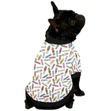 Skate Board Pattern Print Design 05 All Over Print Pet Dog Round Neck Fuzzy Shirt