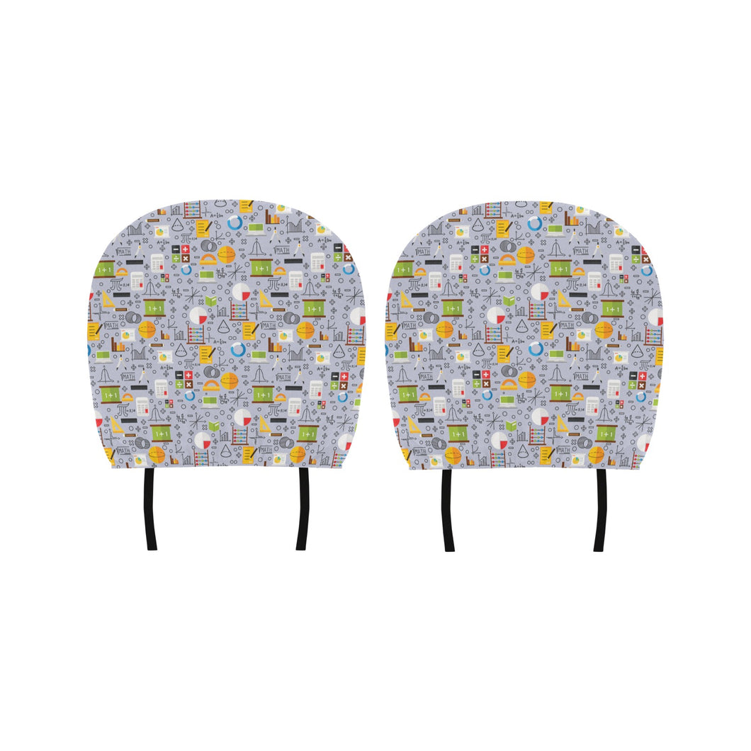 Math Pattern Print Design 04 Car Headrest Cover